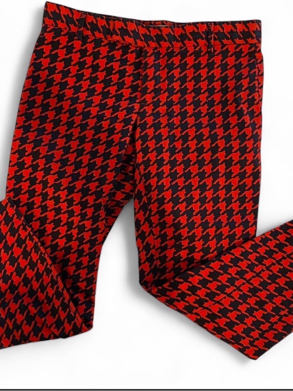 Gap Slim Cropped Geometric Red & Blue Pants W32L24R9